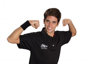 Playera PoloDry Fit Negra con Bordado